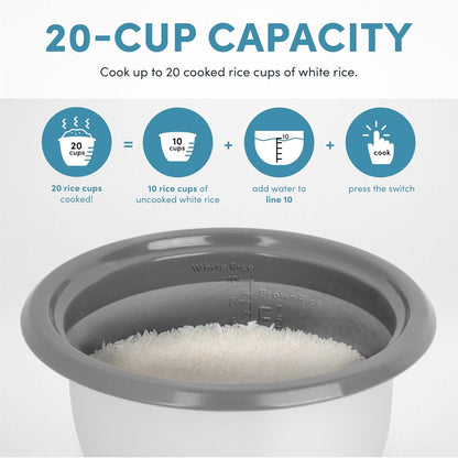 ® 20-Cup (Cooked) One-Touch Rice Cooker and Food Steamer with Auto-Warm | 10 Cups Uncooked, 20 Cups Cooked (ARC-390NGP)6