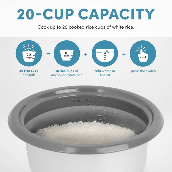 ® 20-Cup (Cooked) One-Touch Rice Cooker and Food Steamer with Auto-Warm | 10 Cups Uncooked, 20 Cups Cooked (ARC-390NGP)6
