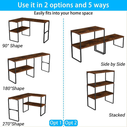 Kitchen Counter Organizer, Countertop Shelf, Adjustable, Stackable6