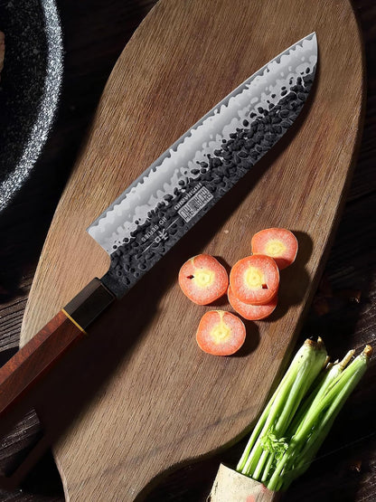 7" Santoku Knife, Japanese High Carbon Steel Kitchen Chef Knife5