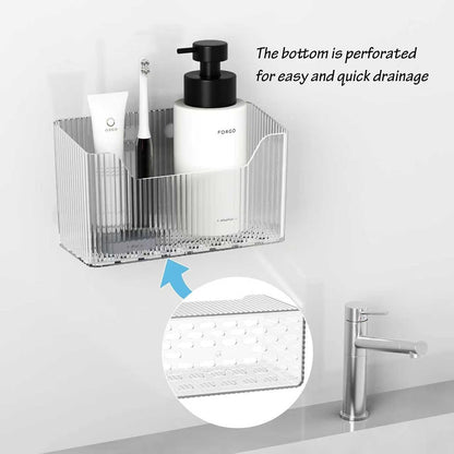 2 Pack Cabinet Door Organizer, inside Cabinet Door Storage, Shower Caddy Stackable Clear Plastic Makeup Organizer Adhesive Hanging Bin for Kitchen Cabinets, Bathroom, Pantry, Office4