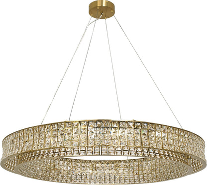 Modern Crystal Chandelier round 20-Light 39" Copper/Brass Finish9