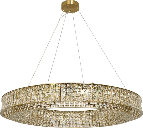 Modern Crystal Chandelier round 20-Light 39" Copper/Brass Finish9