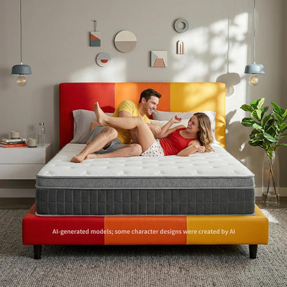 King Size Cooling Hybrid Mattress, 12 Inch Medium Firm, Pocket Coils6