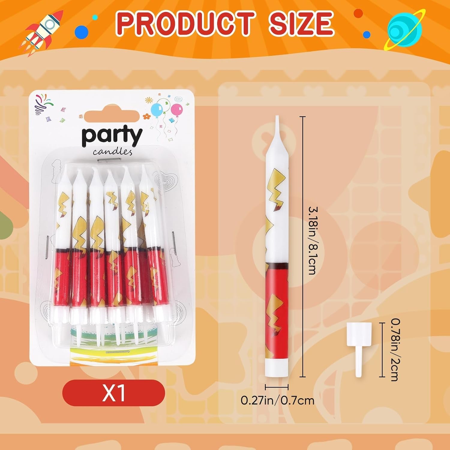 12pcs-red-and-white-cartoon-themed-brithday-candles-lightning-anime-characters-candle-cake-topper-for-boys-girls-party-decoration