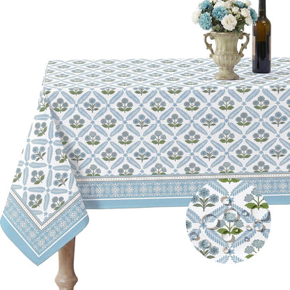 Waterproof Tablecloth Floral Table Cloth Spill Proof Rectangle Tablecloths for Dining Room, Wipeable Fabric Table Cover for Kitchen1