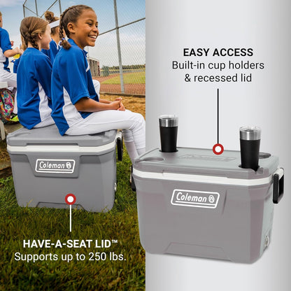Coleman Classic Series Insulated Portable Cooler, Leak-Resistant Outdoor Hard Cooler Keeps Ice up to 5 Days, 52/70/120/150 Quart5