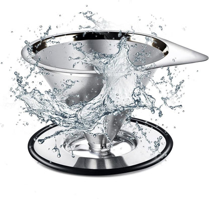 Pour over Coffee Dripper Stainless Steel Coffee Filter Metal Cone Filter Paperless Reusable Coffee Filter Single Cup Coffee Maker 1-2 Cup with Non-Slip Cup Stand and Cleaning Brush4