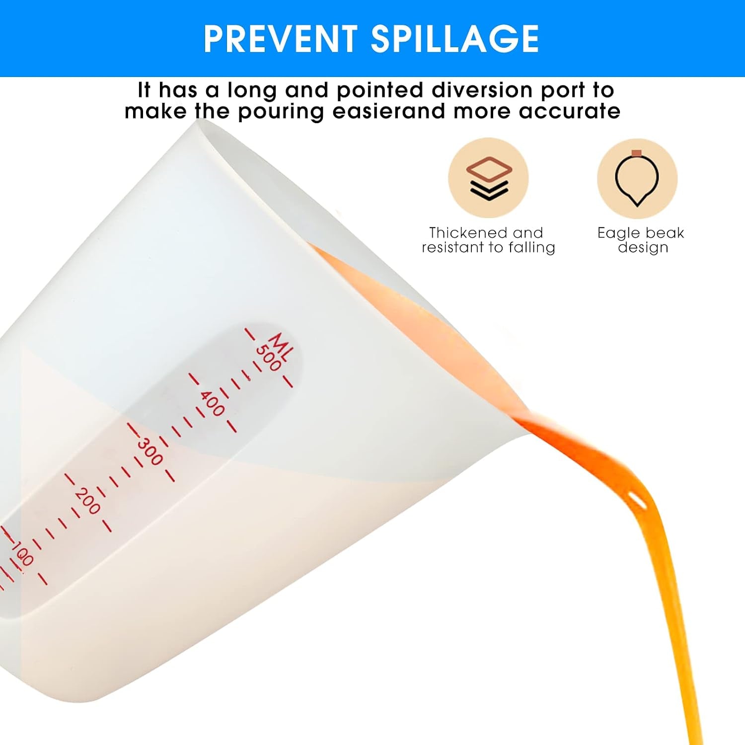 silicone-measuring-cups-2-cup-1-cup-flexible-measure-melting-cups-for-epoxy-resin-butter-chocolate-squeeze-pour-baking-cup-dishwasher-safe-bpa-free-500-250-ml-with-marking-cup-ounce