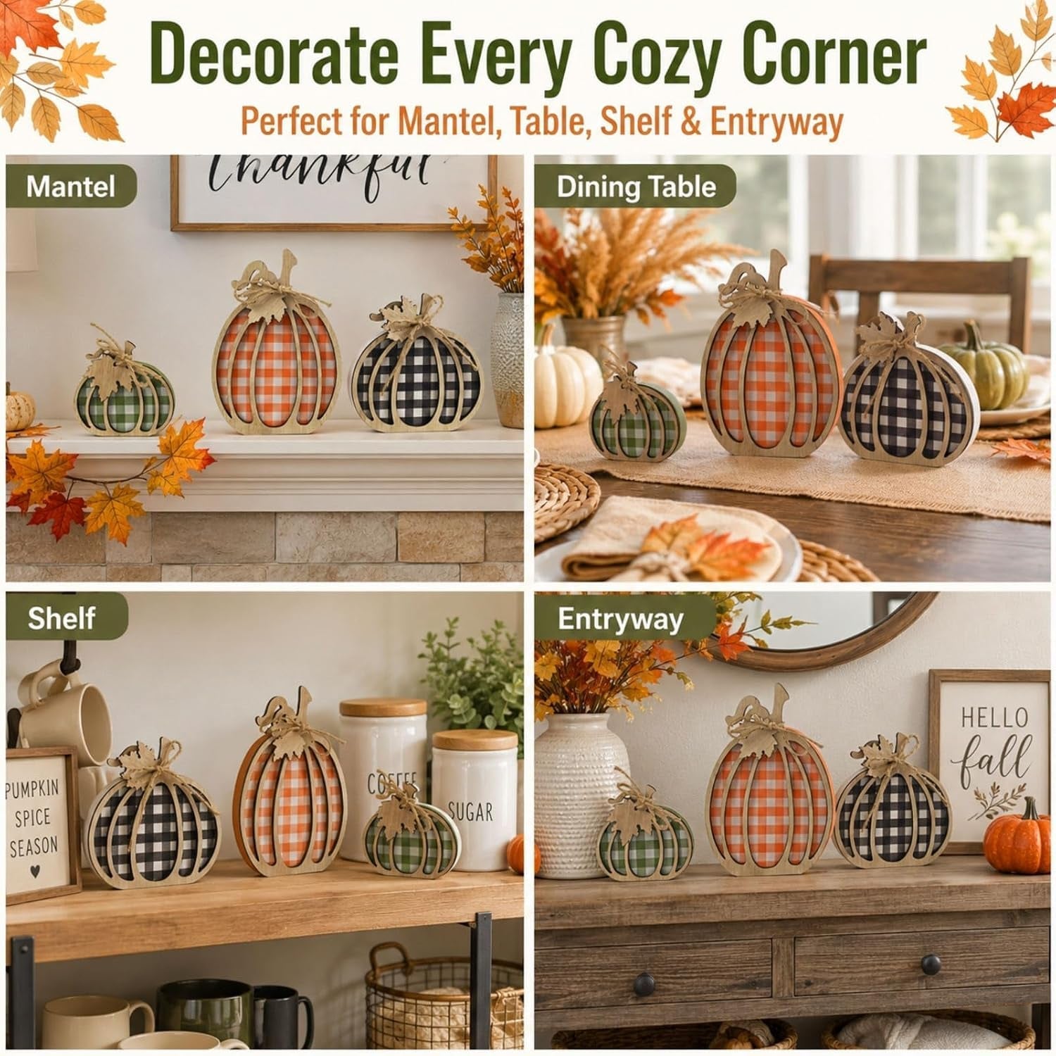 3-pcs-pumpkin-signs-buffalo-plaid-fall-table-mantel-home-decor-4-7x9-1-wooden-black-white-checkered-pumpkin-autumn-thanksgiving-decorations-indoor-tabletop-tiered-tray-shelf-kitchen