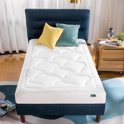 8 Inch Cloud Memory Foam Mattress, Twin, Fiberglass Free, Pressure Relieving, Mattress in a Box, Certipur-Us Certified, White1