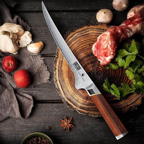 Fillet Knife 7", Japanese Boning Knife for Meat Cutting Fish7