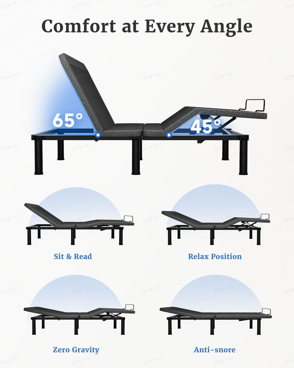 twin-xl-adjustable-bed-frame-independent-head-and-foot-incline-quiet-motor-wired-remote-3-height-options-tool-free-assembly-electric-bed-base-for-reading-and-watching-tv