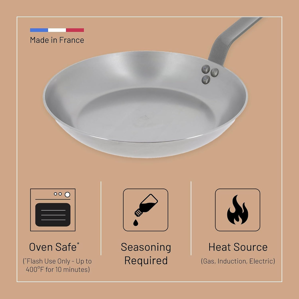 mineral-b-carbon-steel-fry-pan-10-25-diameter-7-3-cooking-surface-ideal-for-searing-sauteing-reheating-naturally-non-stick-finish-made-in-france