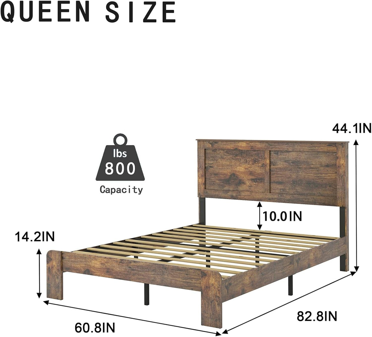 wood-queen-bed-frame-with-headboard-vintage-brown