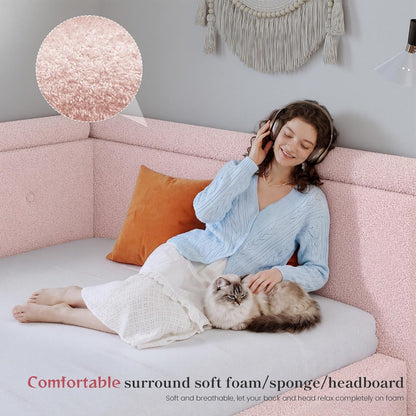 Queen Upholstered Daybed with 5.7" Cloud Headboard5