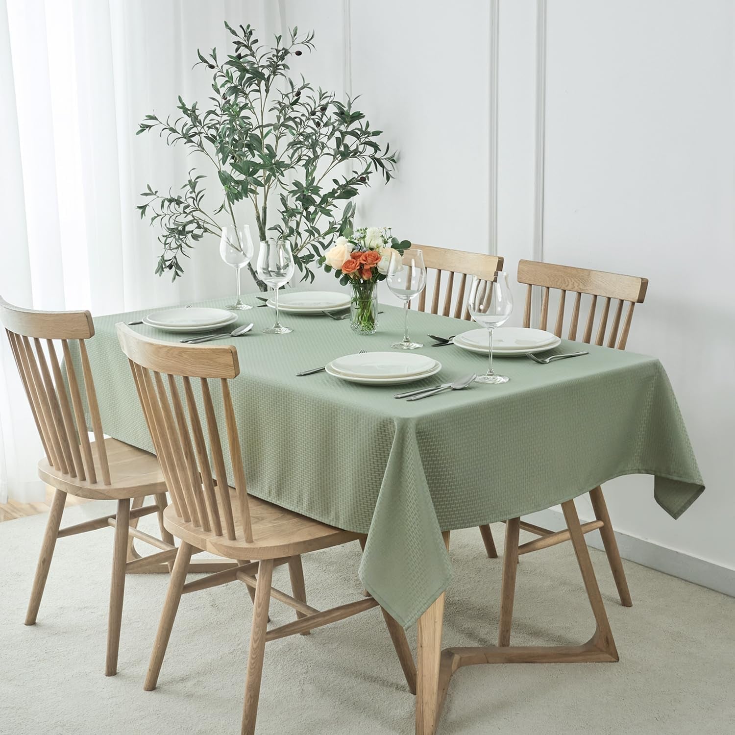rectangle-tablecloth-weaved-pattern-waterproof-spillproof-wrinkle-free-table-cloth-kitchen-dining-tabletop-decoration-fabric-table-cover-for-holiday-parties-52-x-70-inch-sage-green