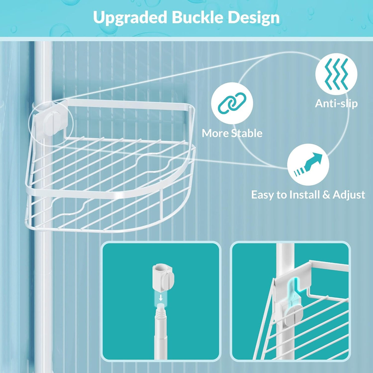 shower-caddy-tension-pole-4-tier-adjustable-corner-shower-standing-caddy-rustproof-shower-rack-for-bathroom-bathtub-with-4-shelves-no-drilling-shower-shelf-for-inside-shower-white