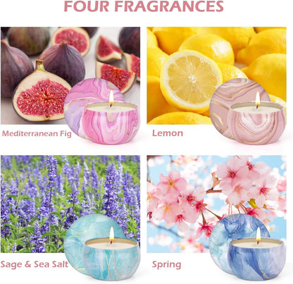 Candles Gift Set for Women, Aromatherapy Candles for Home Scented 4 Pack, 80 Hours Long Lasting, Womens Gifts for Christmas, Birthday, Valentines Day2