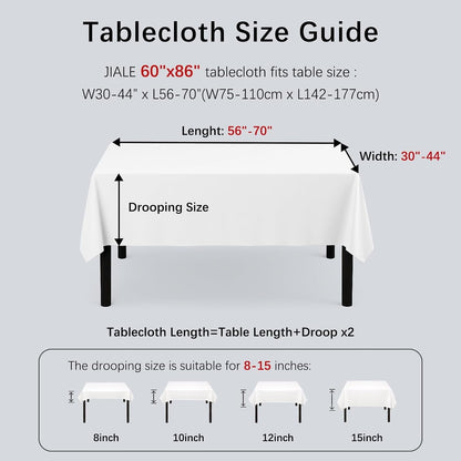Rectangle Linen Polyester Tablecloth with Decorative Cutouts, Waterproof Tablecloth Wrinkle Free Spring Farmhouse Dining Tables Cover for Dining Party Camping, 60 X 86 Inch, Beige6