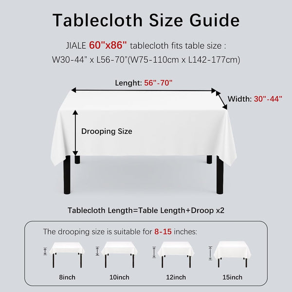 Rectangle Linen Polyester Tablecloth with Decorative Cutouts, Waterproof Tablecloth Wrinkle Free Spring Farmhouse Dining Tables Cover for Dining Party Camping, 60 X 86 Inch, Beige6