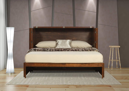 Mccutchen Solid Wood Murphy Storage Bed (Queen, Tobacco)6
