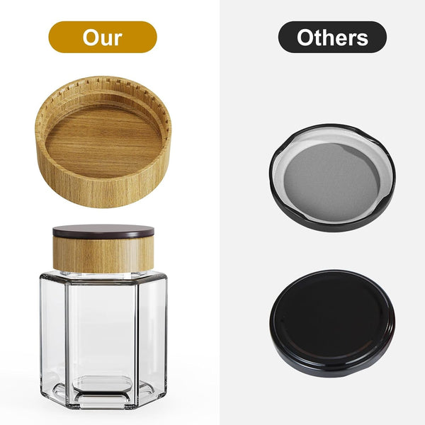 Set of 12 Magnetic Glass Spice Tins with 180 Seasoning Label Stickers5