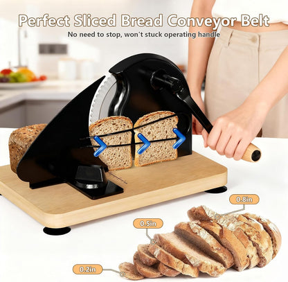Upgraded Manual Bread Slicer for Homemade Bread with 20 Bags and Acrylic Cover, Adjustable Thickness Bread Cutter, Sourdough Slicer Serrated Blade with Scale Line and Suction Cup for Baguettes5