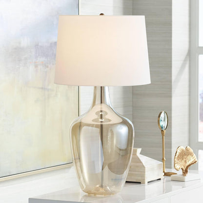 Ania 31" Table Lamps Set of 2 Large Modern Champagne Glass Jar Glam6