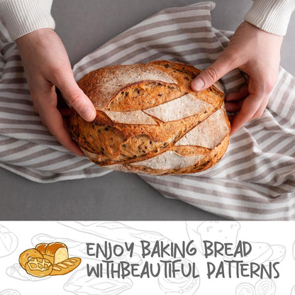 Bread Proofing Baskets Set of 2 10 Inch Oval Shaped Dough Proofing Bowls W/Liners Perfect for Professional & Home Sourdough Bread Baking7