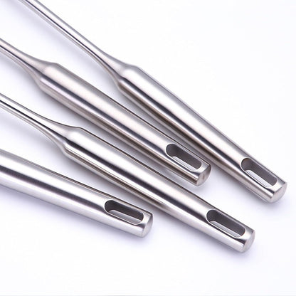 304 Stainless Steel Cooking Utensils Set 4 Piece 15 Inch Large Size Metal Kitchen Utensils Set Including Spatula,Ladle,Serving Spoon,Meat Fork,Stainless Steel Cooking Tools2