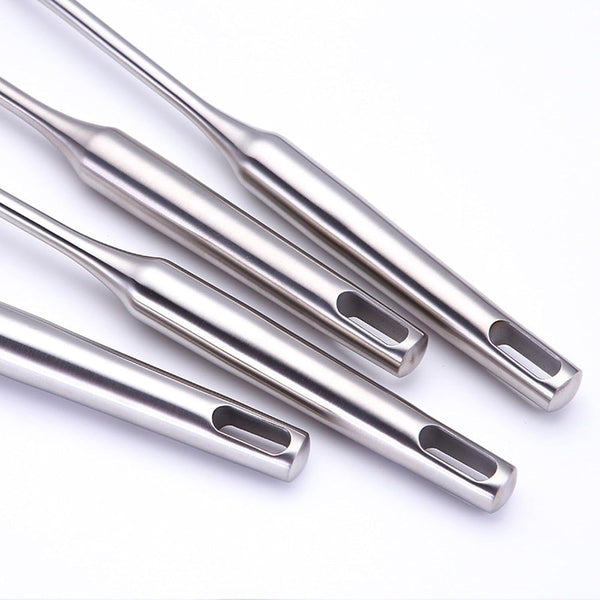 304 Stainless Steel Cooking Utensils Set 4 Piece 15 Inch Large Size Metal Kitchen Utensils Set Including Spatula,Ladle,Serving Spoon,Meat Fork,Stainless Steel Cooking Tools2