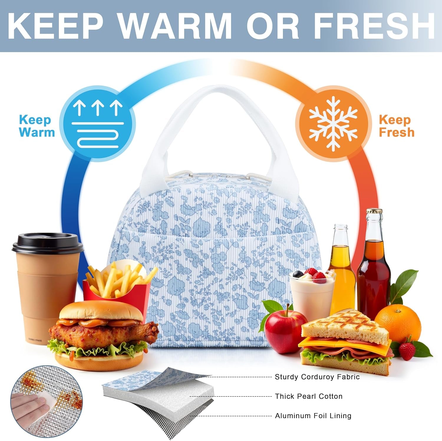 lunch-bag-insulated-lunch-box-for-women-reusable-large-capacity-cooler-bag-for-adult-small-leakproof-cute-corduroy-lunch-tote-for-work-office-travel-picnic-corduroy-blue-flower