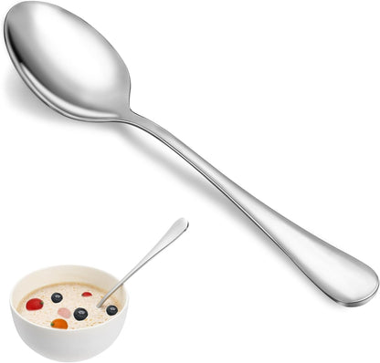 Dinner Spoon Set,16 Pcs 7.3" Tablespoons,Premium Food Grade Stainless Steel Spoons,Durable Metal Spoon,Tablespoon,Silverware Spoons Only,Mirror Finish & Dishwasher Safe,Use for Home,Restaurant1