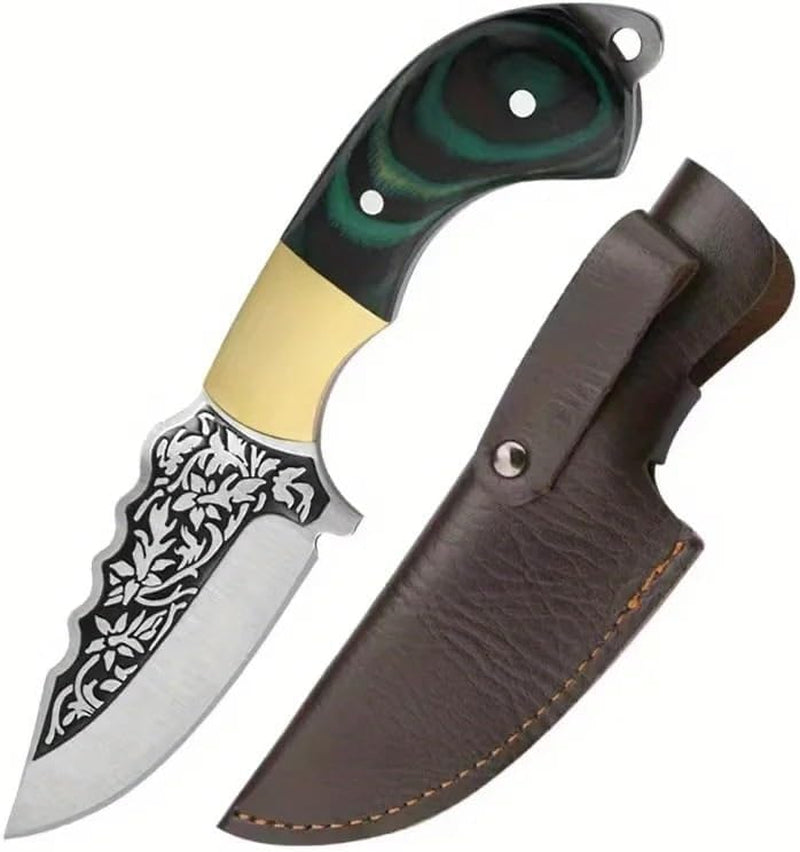 meat-cleaver-ultra-sharp-boning-knife-portable-stainless-steel-small-camping-knife-outdoor-cookinggreen-handle