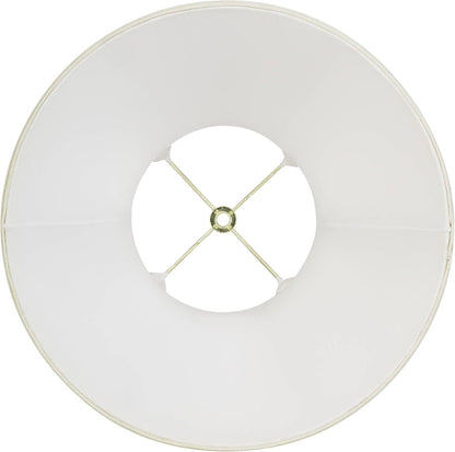 Pre-Assembled Ginna Creme Flared Large Bell Lamp Shade 7X14X11 (Spider) | 7" Top X 14" Bottom X 10.5" High X 11" Slant Replacement for Table Lamps Harp + Finial7