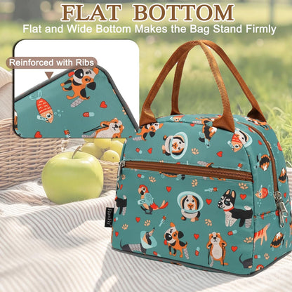 Insulated Lunch Cooler Bag - Tote Bag Organizer for Women/Men, Dog7