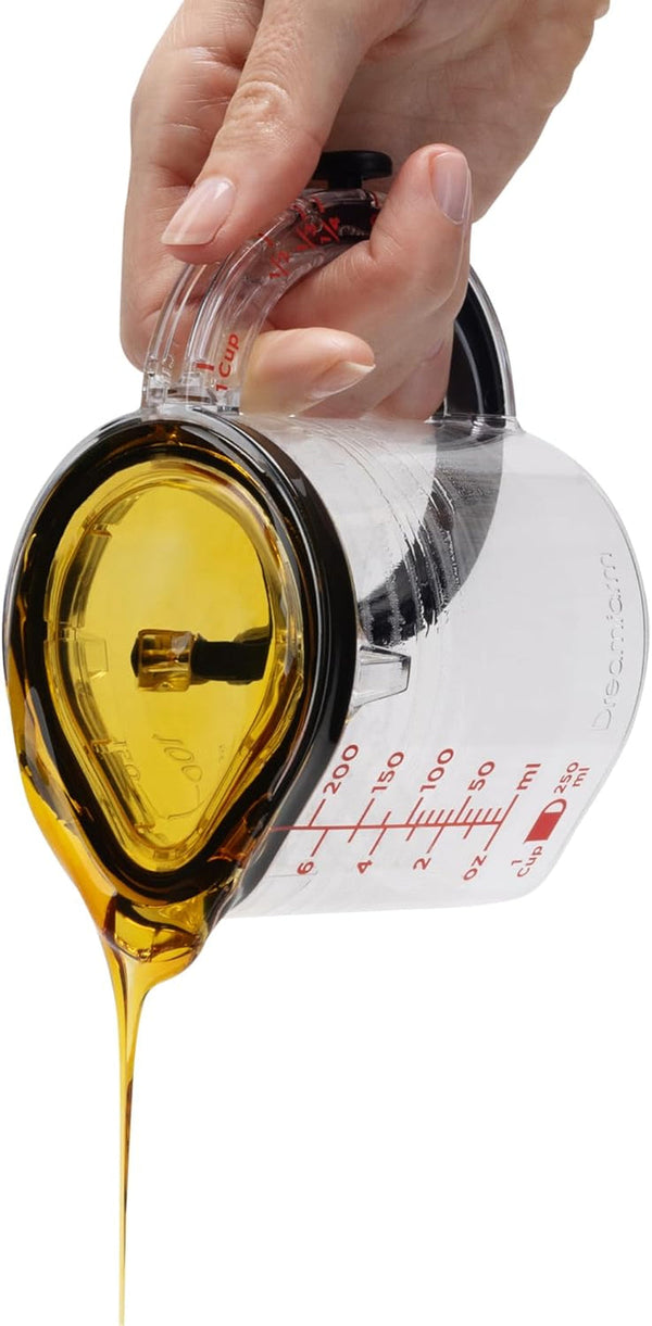 Upcup All-In-1 Adjustable Measuring Cup, Metric & Imperial Measurements up to 1 Cup - Black/Clear2