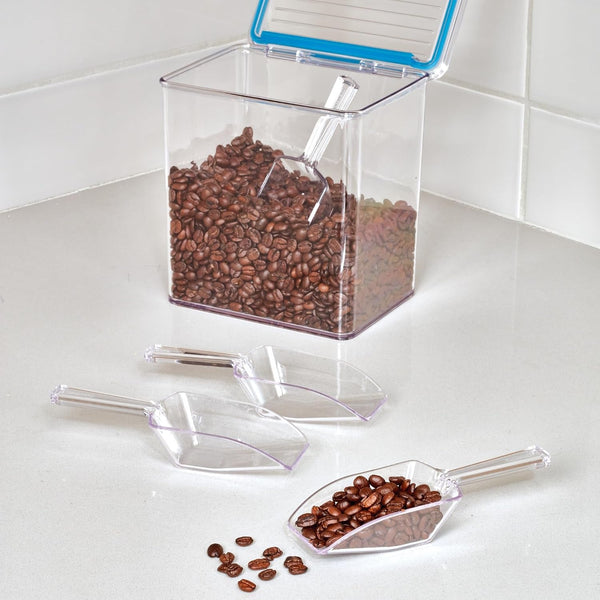 Large Plastic Scoop Measuring Cups – Set of 4, Pet Food, Coffee Grounds, Versatile Scoop, 2.25" X 1.25" X 6.5", 1/3 Cup, Clear7