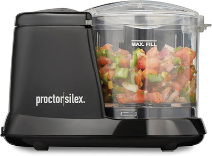 Durable Electric Vegetable Chopper & Mini Food Processor | 1.5 Cup Bowl | Pulse Speed Control for Chopping, Puree & Emulsify | Stainless Steel Blades | Dishwasher Safe | Black | 72507J1