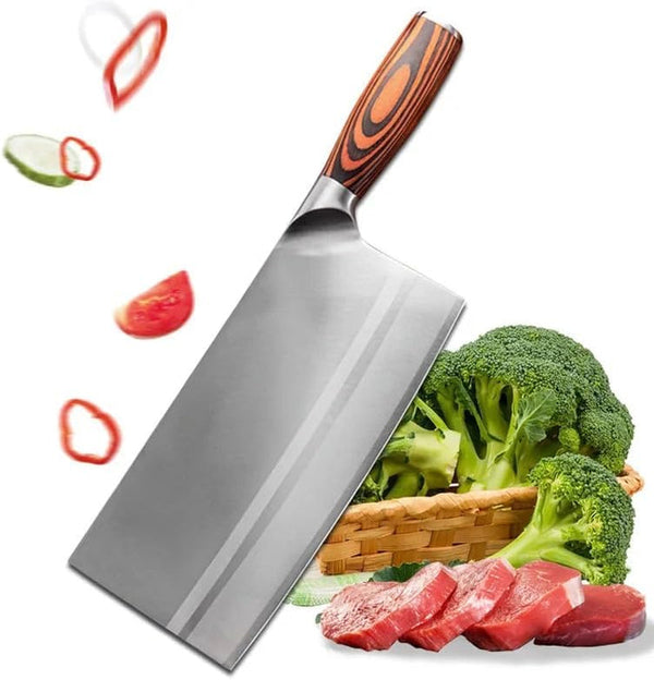 Meat Cleaver, 8 Inch 5Cr15Mov Stainless Steel Kitchen Knife Chopping Knife for Cleaver Cooking Tool Wood Handle Chef Knives6
