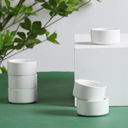 1 Oz Mini Porcelain Ramekins Set of 6 （White） | Set of 6 Mini Ramekins,30Ml,Ideal for Dips,Salsas,And Jams,Oven-Safe,Easy to Clean,Space-Saving Stackable Design,Ceramic8