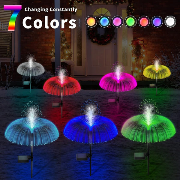Solar Garden Lights Outdoor Decorative Waterproof, Solar Light for Outside, Yard Lights Solar Flower Decor for Patio Pathway Lawn Party Landscape Grave Decorations, 3 PCS4