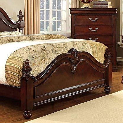 BED Poster Bed, Box Spring Required, King, Cherry3