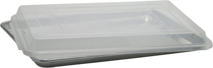 Covers for Aluminum Sheet Pan, 13 by 18-Inch,Clear,Medium | Dishwasher Safe, Bpa-Free, Easy Snap, Universal Fit, Great for Food Protection, Storage, Serving and Foodservice2
