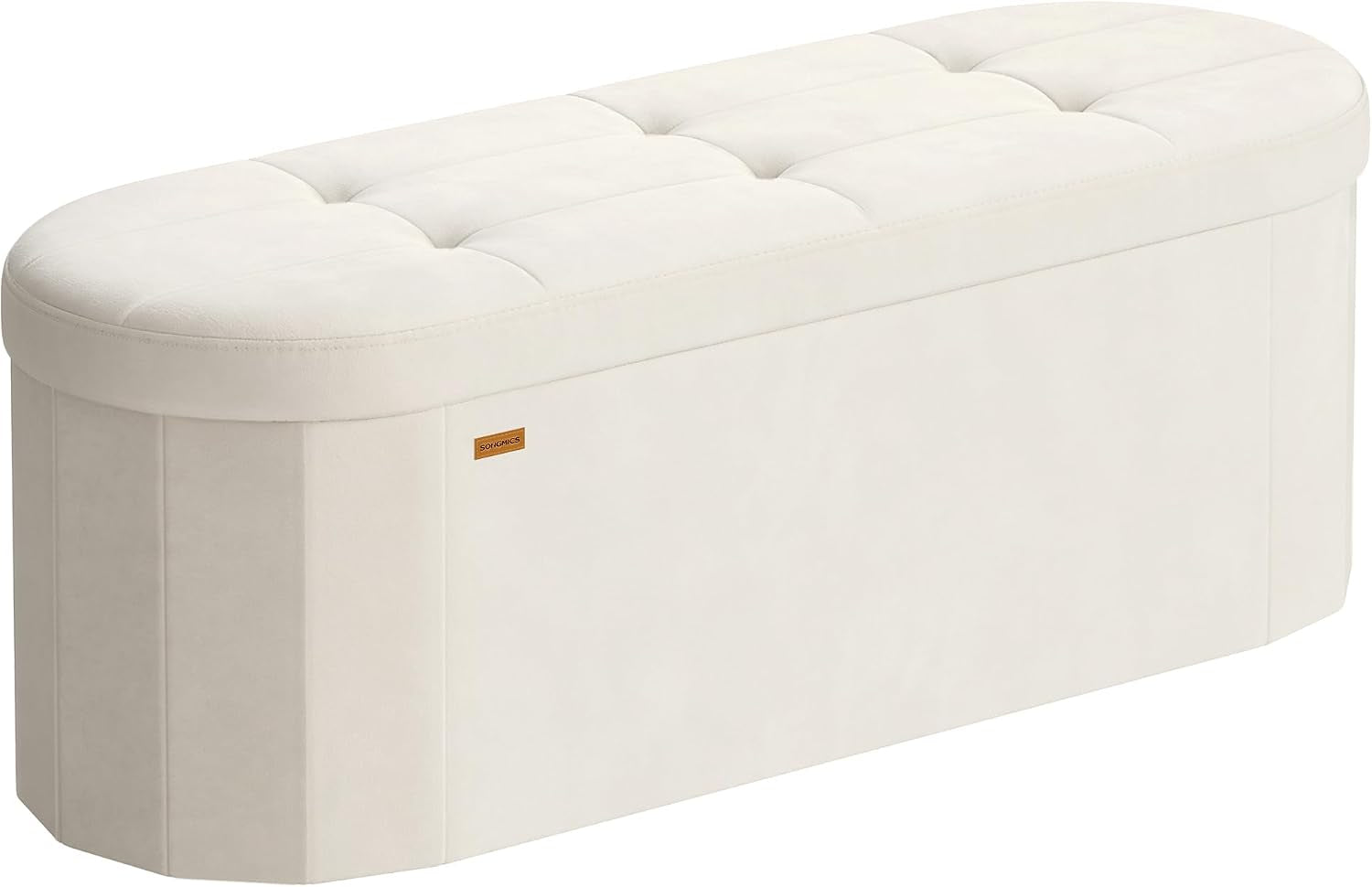 songmics-folding-ottoman-with-storage-oval-bench-velvet-fabric-for-living-room-bedroom-43-3-x-15-x-15-inches-cappuccino-minota-collection-ulsf297lh01