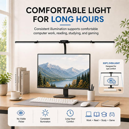 LED Desk Lamp with Clamp, Wide Desk Light for Home Office2