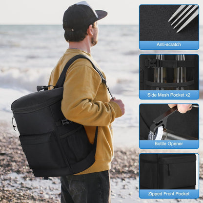 Cooler Backpack 33/40 Cans Soft Insulated Backpack Coolers | Leak Proof, Waterproof Cooler Bag for Men Women, Ice Chest Backpack, Cooler Travel Beach Camping Hiking Picnic Bags6