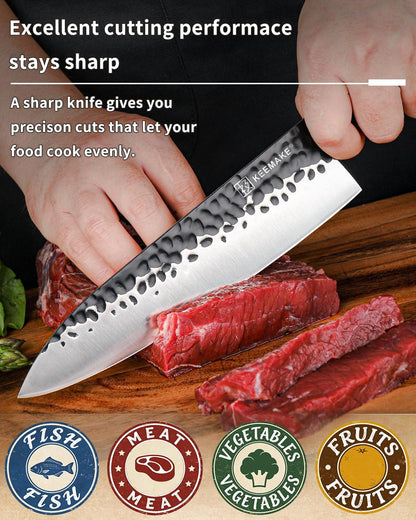 8 Inch Chef Knife, Japanese Hand Forged3
