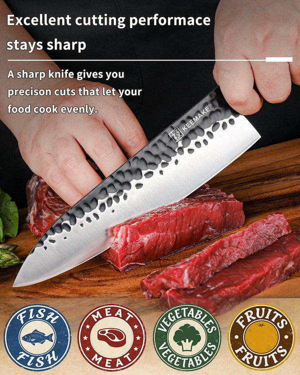 8 Inch Chef Knife, Japanese Hand Forged3